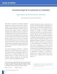 El ejemplo de los países que la aplican indiscriminadamente Pdf Comienzo Legal De La Eutanasia En Colombia
