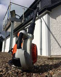 Cant Believe How Quick This Guttercleaning Attachment Is At Clearing Leaves Out Of The Gutters Well Recommend It Garden Maintenance Stihl Cleaning Gutters