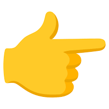 👉 Dorso De Mano Con Índice A La Derecha Emoji