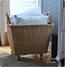 Maybe you would like to learn more about one of these? Oversized Wicker Basket With Wheels Diy Wicker Basket Wicker Baskets Knock Off Decor