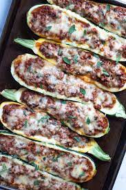 Pizza Stuffed Zucchini Audra S Appetite Recipe In 2020 Zucchini Zucchini Pizza Bites Veg Dishes