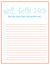 Free Printable A List For Your New Year S Resolutions List How To Plan New Years Resolution