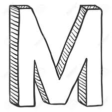 Letter m tattoo can express and factor a lot of diverse things. Vector Doodle Sketch Illustration The Letter M Royalty Free Cliparts Vectors And Stock Illustration Image 103688552