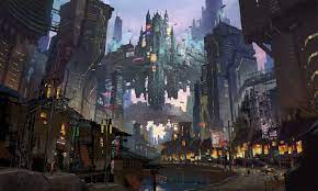 What makes a good cyberpunk city concept art? Cyberpunk Concept Ast Ralf On Artstation At Https Www Artstation Com Artwork Qavdn Cyberpunk City Environment Concept Art Futuristic City