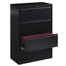 Sleek file cabinet has a metallic charcoal finish. Workpro File 36 W 4 Drawer Black Office Depot
