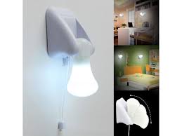Portable Led Night Light Bulb Pull Cord Light Stick Up Cordless Battery Powered Handy Lamp Newegg Com