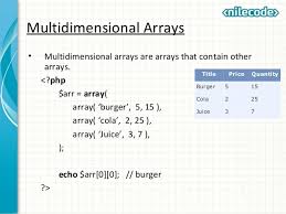 Class 4 Php Arrays