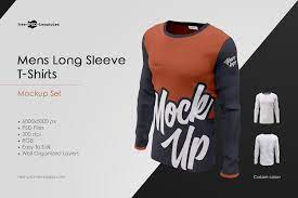 This free psd mockup file very easy to edit. Mens Long Sleeve T Shirts Mockup Set Free Psd Templates