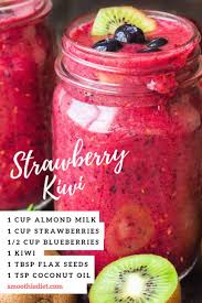 Strawberry Kiwi Smoothie Recipe Smoothierecipe Weightlosssmoothie Smoothiediet Healthysmoothie Brea Kiwi Smoothie Kiwi Smoothie Recipes Healthy Smoothies