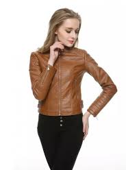 Women S Slim Fit Leather Jacket Slim Fit Brown Jackets For Ladies Leather Jackets Women Black Faux Leather Jacket Casual Coats For Women