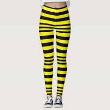 Black And Yellow Leggings Black And Yellow Stripes X 3 Leggings Zazzle Com Striped Leggings Black Stripes Yellow Stripes