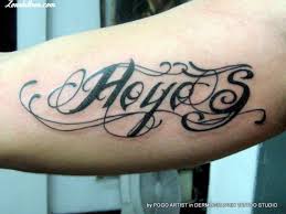 It indicates you're dedicating the tattoo to the person whose name appears on it. Tattoo Of Names Letters