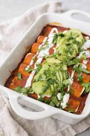 Veggie Fajita Enchiladas Delish Knowledge Recipe Stuffed Peppers Homemade Enchiladas Vegetarian Recipes Dinner