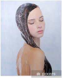 Or bring nature into your home with photos of morning dew. Young Beautiful Woman Relaxing Taking A Shower Poster Pixers We Live To Change