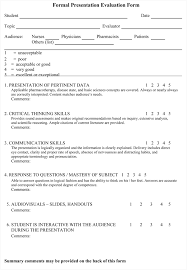 5 Presentation Evaluation Form Templates And Examples