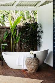 Contemporary Luxe Boho Holiday House By The Designory Outdoor Bath Outdoor Bathtub Outdoor Tub