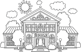 Une Ecole Coloriage Coloriage Maison Livre De Couleur