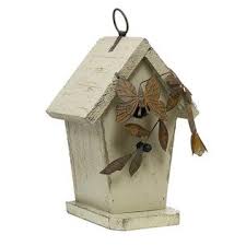 Birdhouse Kits Hobby Lobby Rustic White Wood Birdhouse With Butterfly Vine Shop Hobby Lobby Wood Birdhouses Rustic White White Wood