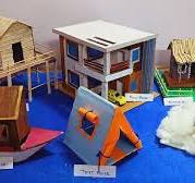 Type of house model making | Types of house's school project | Types of  houses project model