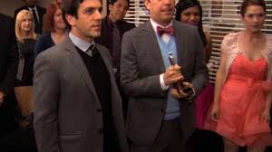 Submitted 7 years ago by brucemclane. Coral Bow Dress Of Erin Hannon Ellie Kemper In The Office Season 07 Episode 21 Spotern