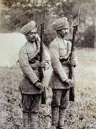 Indian soldiers posing for a photograph ...