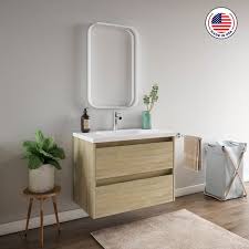 Make the most of your bathroom space and create an organized and functional room, with our range of bathroom vanities & vanity cabinets. 32 Modern Bathroom Vanity Cabinet Docce Set Toasted Oak Wood 32 X 24 X 18 Inch Vanity Cabinet Ceramic Top Sink On Sale Overstock 31302690