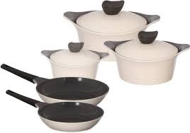 Neoflam Cookware Set 8 Pieces Off White Cookware Set Cookware Off White