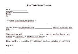 What is a two weeks notice? Two Week Notice Template Sablon