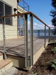 cable deck railing systems at lowes residential exterior cable railings and stair construction projec cable railing deck deck railings metal deck railing