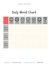 daily mood chart emotional awareness activity for students