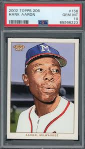 Hank Aaron baseball (Hank Aaron 1955 Topps Baseball 2nd Year Card SGC Very  Good)