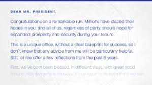 Format letter to the president. These Letters From Outgoing To Incoming Presidents Show The Grace In Politics Cnn