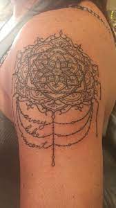 My New Mandala Tattoo With A Chandelier And My Babies Names Avery Luke And Vincent Tattoos For Childrens Names Tattoos With Kids Names Tattoos