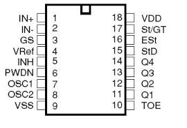 Resultado de imagen para mt8870de pinout