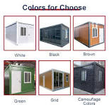 Flat Pack Container House 20ft 3*6m Prefabricated Container ...