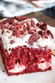 With its rich red pigmentation and signature moist texture, this homemade red velvet cake recipe is an ultimate classic. Cookies And Cream Red Velvet Brownies This Silly Girl S Kitchen