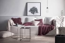 Muddy Pink Cushions On Light Grey Slipcover Sofa Grey Couch Decor Grey Couch Living Room Couch Decor