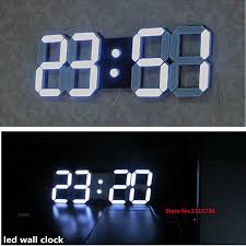 large modern design digital led wall clock big creative vintage watch home decoration decor alarm temperature 3d white gift inwall clocks from home クロック 壁時計 時計