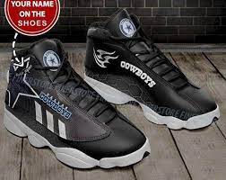 Dallas Cowboys Personalized Air Jd13 Sneakers Shoes Cowboys Etsy In 2021 Nfl Shoes Vegan Leather Shoes Nfl Outfits