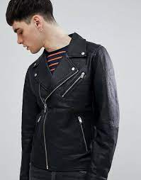 Selected Homme Selected Homme Leather Biker Jacket Biker Jacket Leather Biker Jacket Jackets