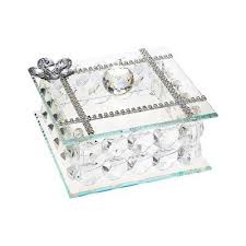 Rosdorf Park Crystal Jewelry Box Size 6 H X 3 W X 3 D Crystal Jewelry Box Silver Jewelry Box Italian Silver Jewelry