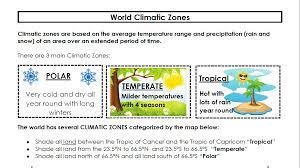 The temperature is around 10º centigrade. Climate Zones Polar Temperate Tropical Interactive Worksheet By Alison Whitehurst Wizer Me