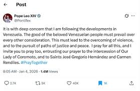 Papa Leo XIV: 'El bien del pueblo venezolano debe prevalecer'