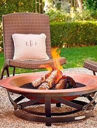 Copper Fire Pit Medallion Steel Base Frontgate Copper Fire Pit Fire Pit Fire Pit Chairs