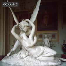Modern Famous Marble Cupid And Psyche Statue For Sale Mokk 442 Garden Statues Fountain Gazebo Planter For Sale Abstract contemporary modern outdoor outside garden / yard sculptures statues statuary.