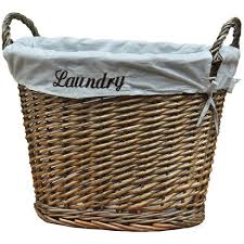 Rustic farmhouse style laundry hamper/basket organizer laundry room decor. Vintiquewise Wicker Laundry Basket With White Liner Target