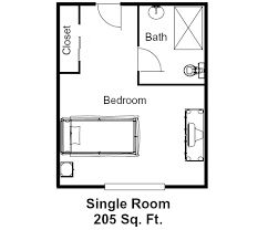 Isometric floor plan of bedroom single bed and couch in colorful silhouette. Hotel Single Room Floor Plans Hotel Room Plan Floor Plans Room Planning