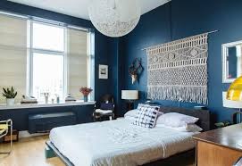 Warm pine pieces, wicker chairs, and a buffalo check duvet deliver that distinctive farmhouse feel. Navy Blue Bedroom Ideas Light Blue Dark Blue Bedrooms Reverb Sf