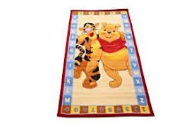 Kinderteppich Winnie The Pooh Abc 140 X 80 Cm Teppich Fur Das Kinderzimmer Kinderteppich Spielteppich Babyte Spielteppich Teppich Kinderzimmer Baby Teppich