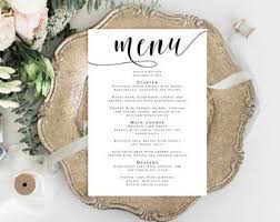 Menu Card Template Editable Template Bridal Shower Menu Wedding Menu Template Menu Dow Printable Wedding Invitations Wedding Note Cards Wedding Thank You Cards